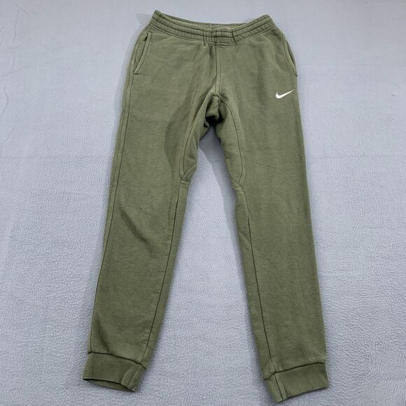 Nike Jogger Sweatpants Mens Small Green Club Fleece Pockets Athletic Pants - Picture 1 of 15
